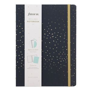 Filofax Refillable A5 Ruled Notebook Confetti Charcoal
