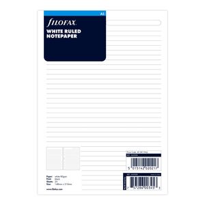 Filofax Ruled Notepaper A5 Refill White