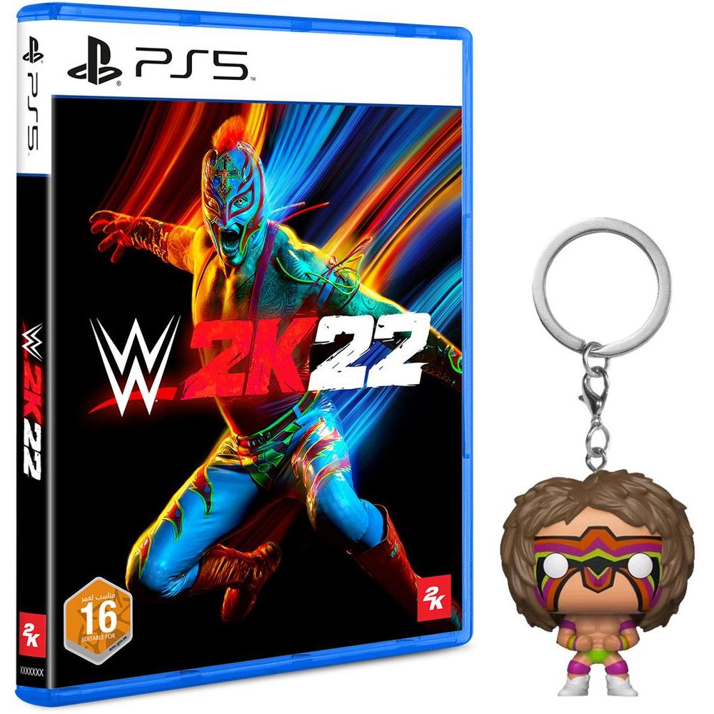 WWE 2K22 - PS5 (NMC) + Funko Pop! WWE Ultimate Warrior Keychain