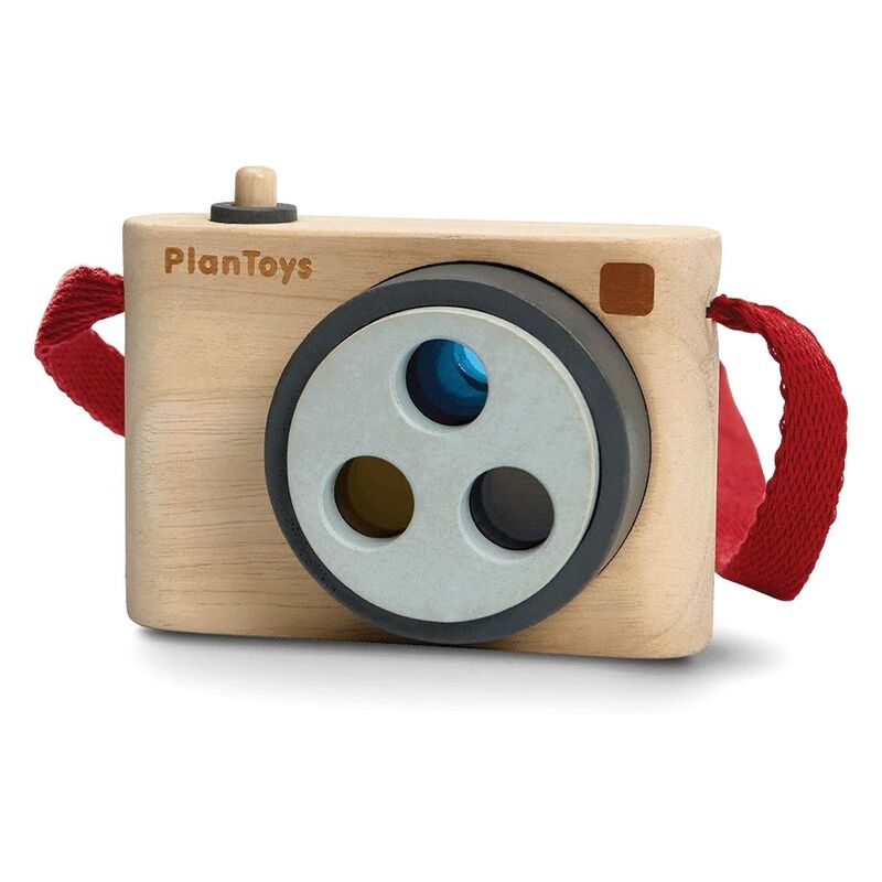 Plan Toys Colored Snap Camera Wooden Toy