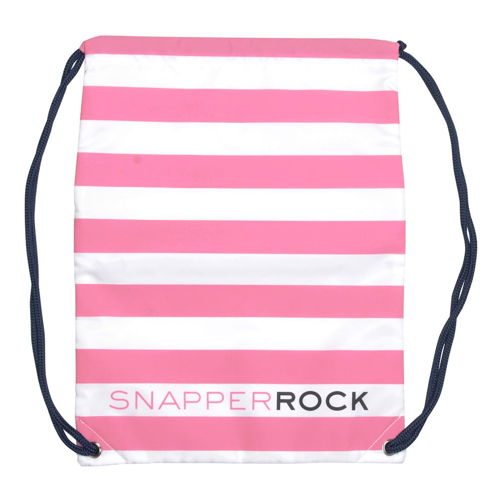 Snapperrock Kids Swim Bag Pink/White Stripe OS