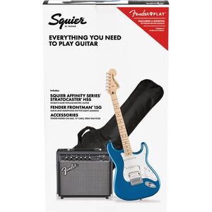 Fender Affinity Series Stratocaster HSS Electric Guitar Pack with Frontman 15G Amplifier Maple Fingerboard - Lake Placid Blue