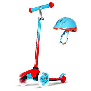 Zycom Zipper Plus Scooter & Helmet Blue/Red Combo