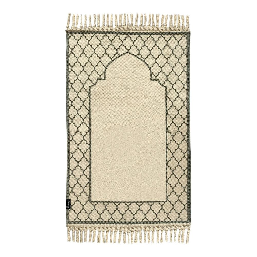 Khamsa Mini Plus Oranic Cotton Prayer Mat with Foam Insert for Children (55 x 100 cm) - Grey