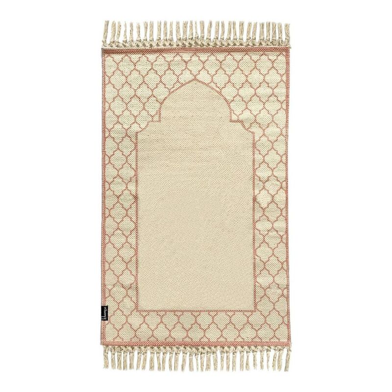 Khamsa Mini Plus Oranic Cotton Prayer Mat with Foam Insert for Children (55 x 100 cm) - Pink