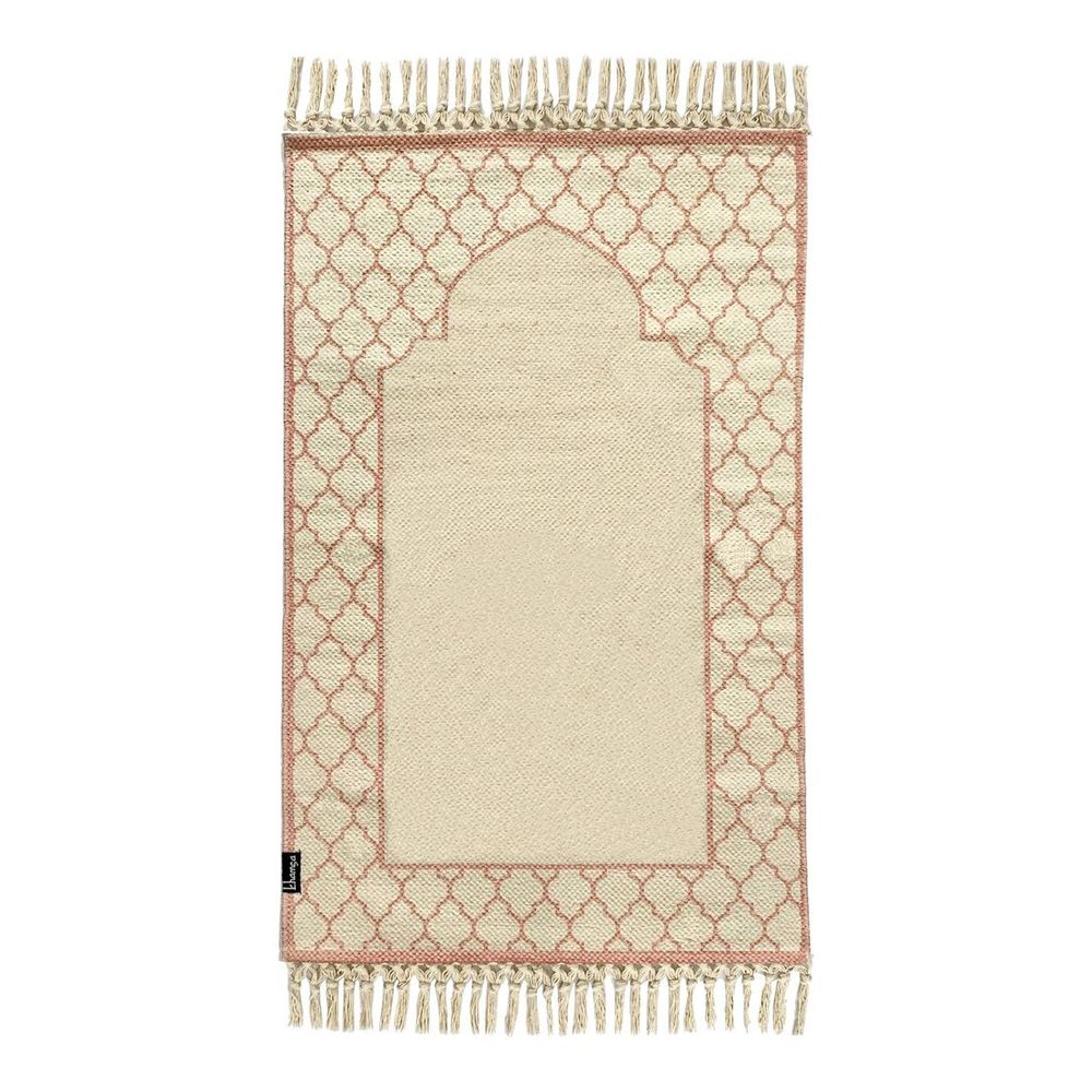 Khamsa Mini Plus Oranic Cotton Prayer Mat with Foam Insert for Children (55 x 100 cm) - Pink