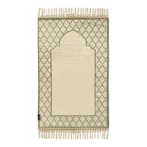 Khamsa Mini Plus Oranic Cotton Prayer Mat with Foam Insert for Children (55 x 100 cm) - Green