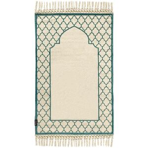 Khamsa Max Plus Oranic Cotton Prayer Mat with Foam Insert for Adults (65 x 110 cm) - Blue