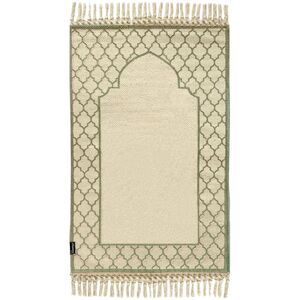 Khamsa Max Plus Oranic Cotton Prayer Mat with Foam Insert for Adults (65 x 110 cm) - Green
