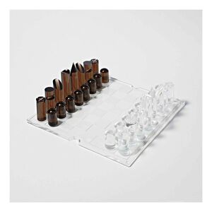 Sunnylife Lucite Games Chess & Checkers
