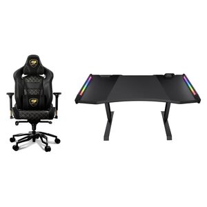 Cougar MARS 150 Pro Gaming Desk Black + Armor Titan Pro Royal Gaming Chair