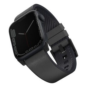 UNIQ Straden Waterproof Leather Hybrid Apple Watch Strap 45/44/42mm - Rhino Grey