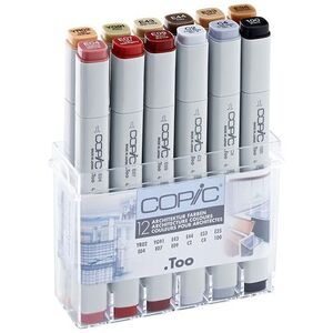 Copic Classic Refillable Markers - Architecture Colors (Set of 12)