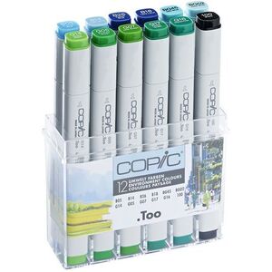 Copic Classic Refillable Markers - Environment Colors (Set of 12)