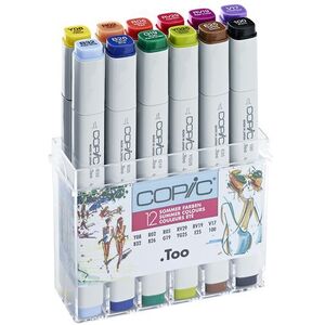 Copic Classic Refillable Markers - Summer Colors (Set of 12)