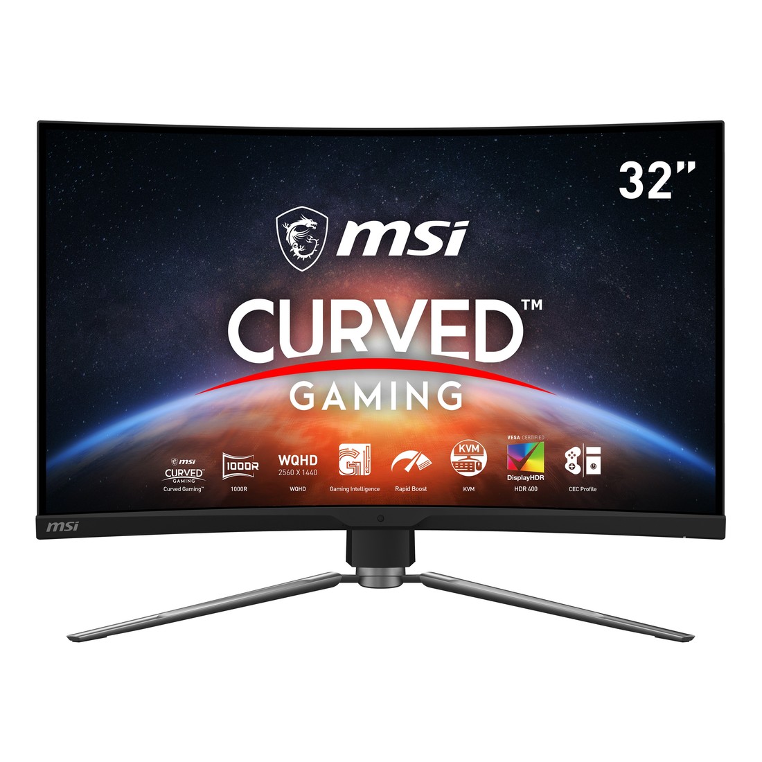 MSI MPG ARTYMIS 323CQR 31.5-inch/WQHD 165Hz Curved Gaming Monitor Black