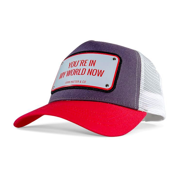John Hatter & Co You Are In My World Now Trucker Cap Grgrey/White/Red One Size