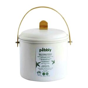 Pebbly Charcoal Filter Compost Bin 7000ml - Metal/Bamboo