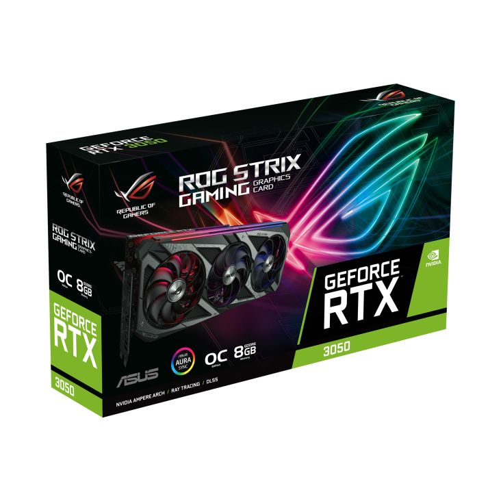 ASUS ROG Strix GeForce RTX 3050 8GB/GDDR6 Graphics Card - OC Edition