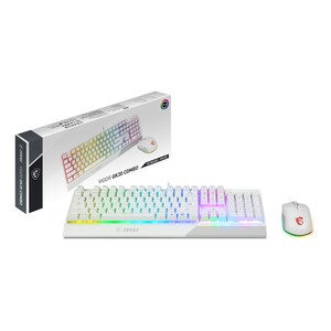 MSI Vigor GK30 Gaming Keyboard + Mouse Combo - White (Arabic/English)