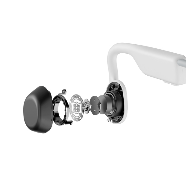 Shokz OpenMove Wireless Neckband Headphones with Mic - White