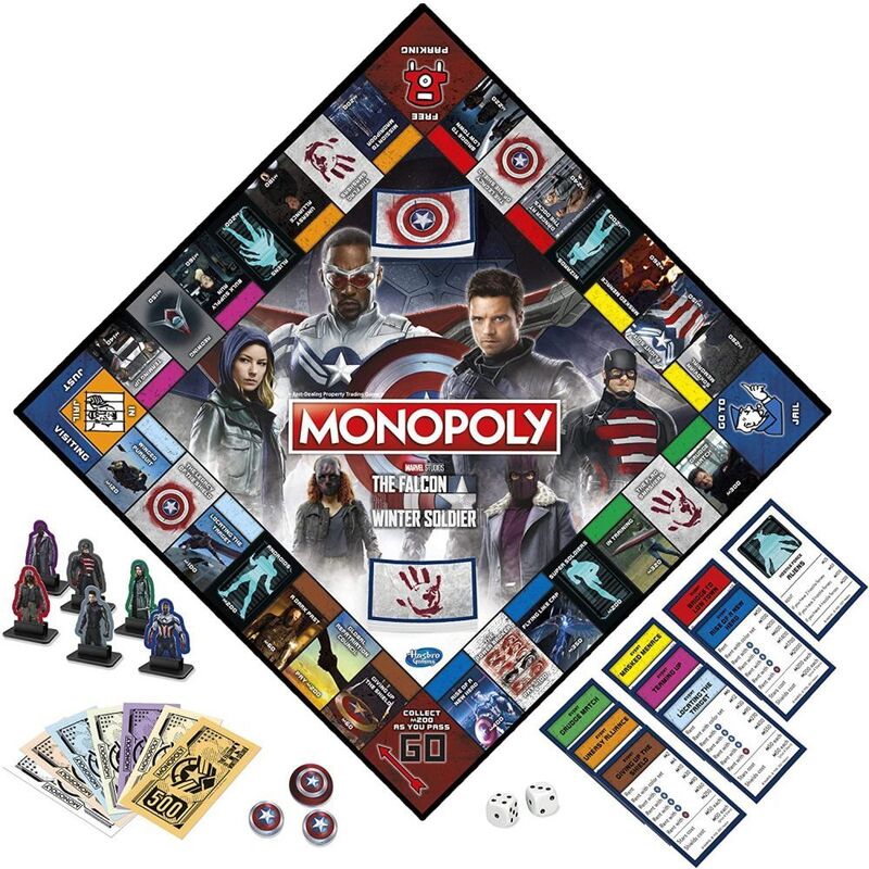 Hasbro Gaming Monopoly Marvel The Falcon and the Winter Soldier Board Game