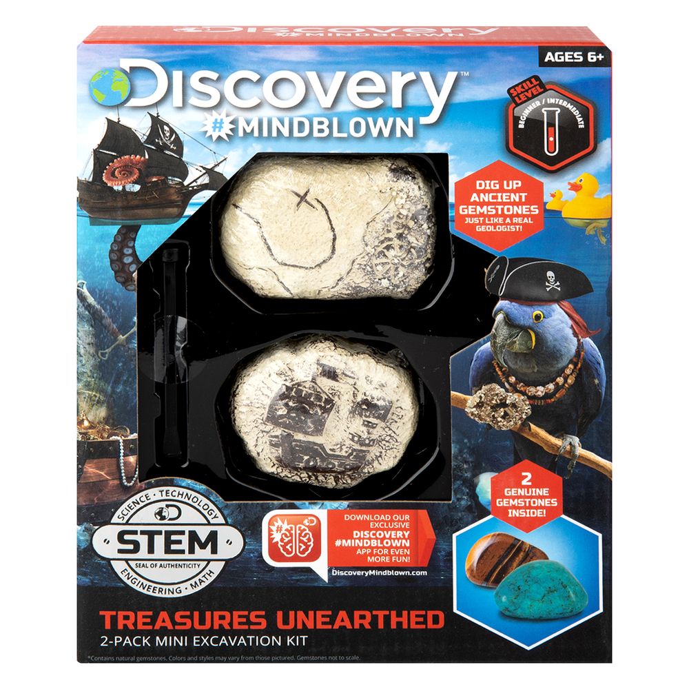 Discovery Mindblown Treasure Unearthed Mini Excavation Kit (Pack Of 2)