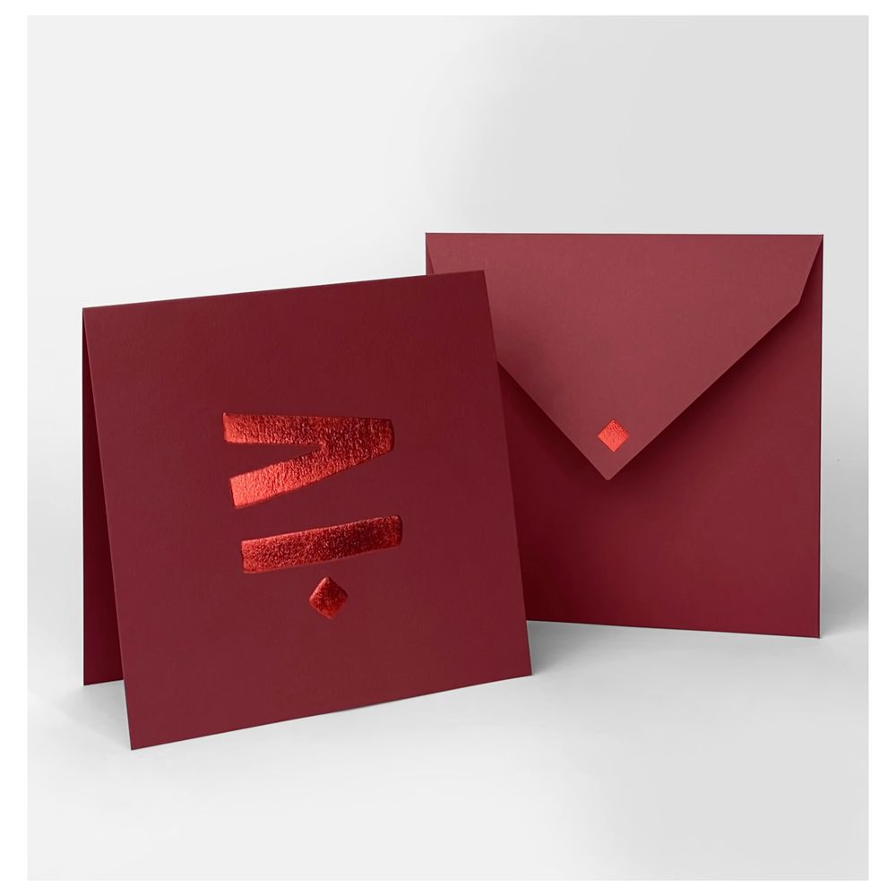 Oumniyat Hubb 2 Greeting Card Scarlet (14 x 14cm)