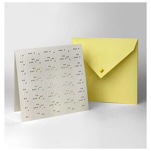Oumniyat Zinat Al Dunya Greeting Card White & Yellow (14 x 14cm)