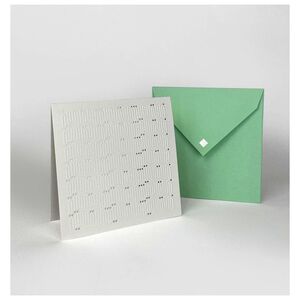 Oumniyat Farhat Al Hayaat Greeting Card White & Green (14 x 14cm)