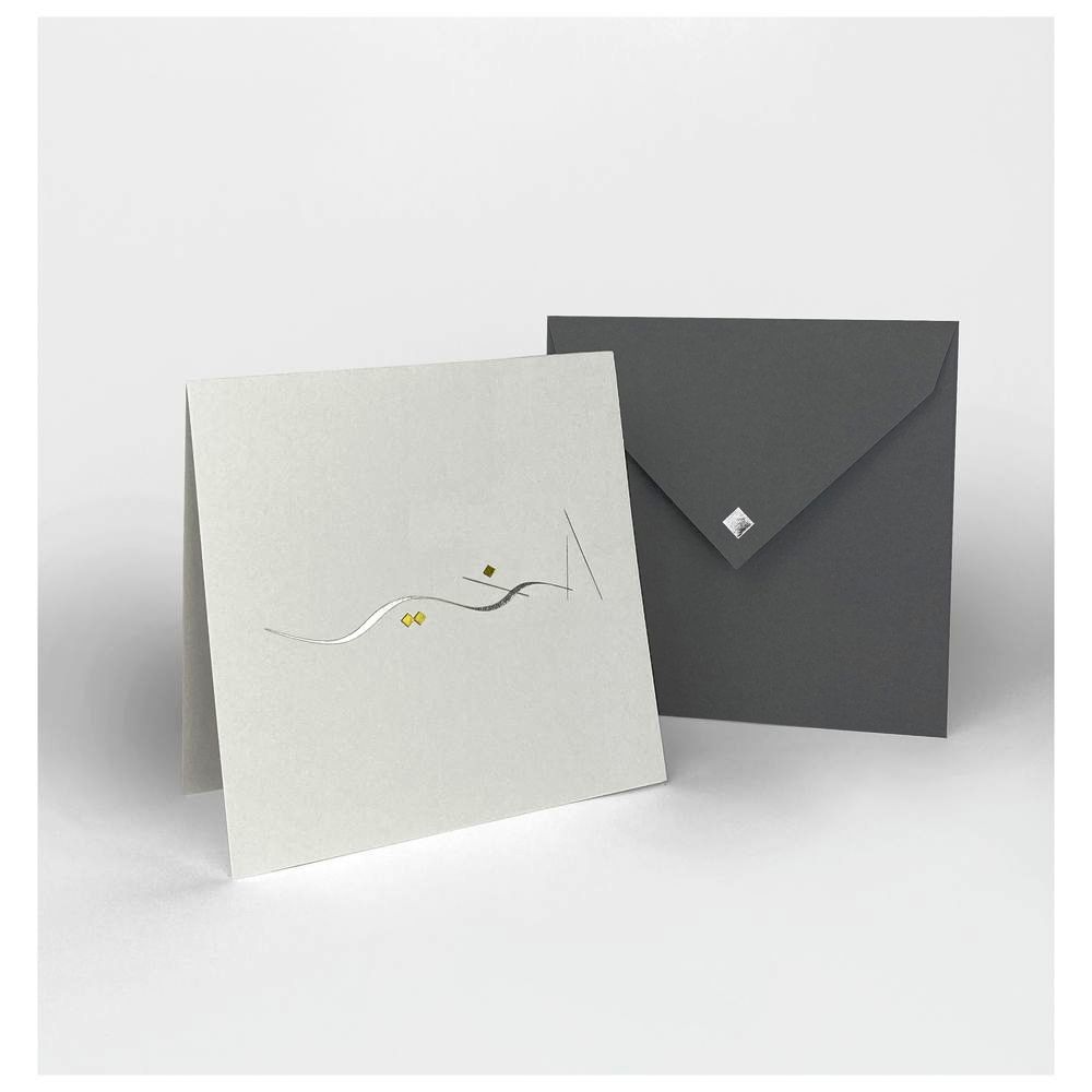 Oumniyat Al Khair Greeting Card White & Kraft (14 x 14cm)