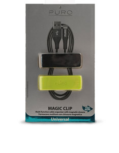 Puro Magic Clip 2 Multi-Function Cable Organizer 2Pcs Blk/Lime Green