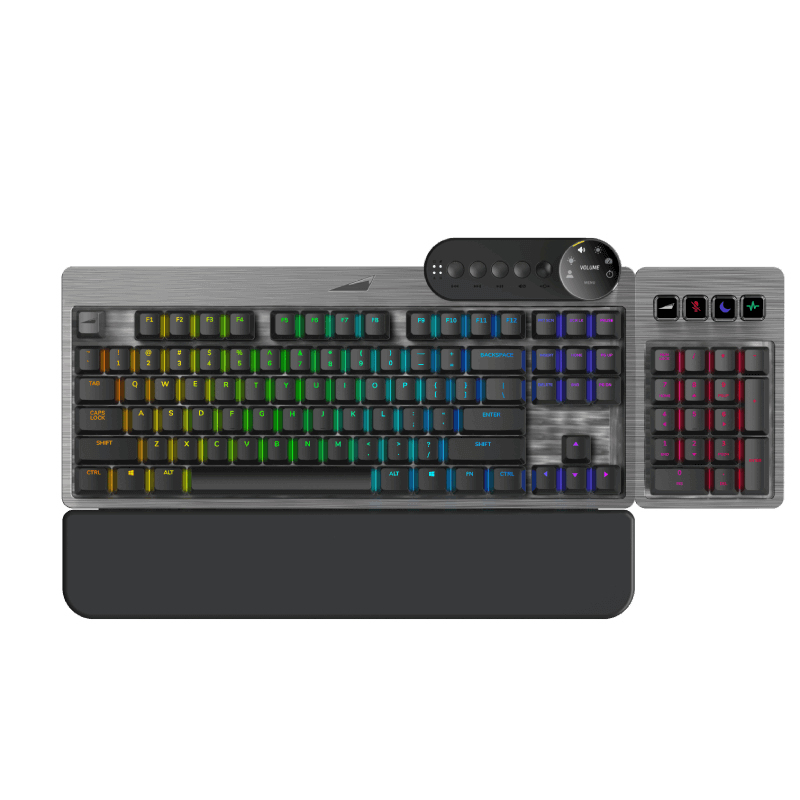 Mountain Everest Max TKL Mechanical Gaming Keyboard with Numpad (US English) - MX Blue Switch - Gunmetal Grey