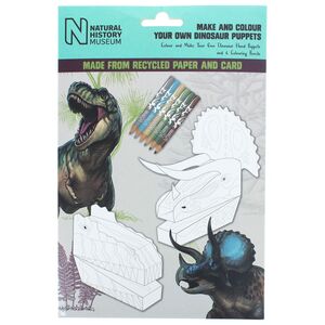 Blueprint Natural History Museum Make & Colour Your Own Dinosaur Puppets