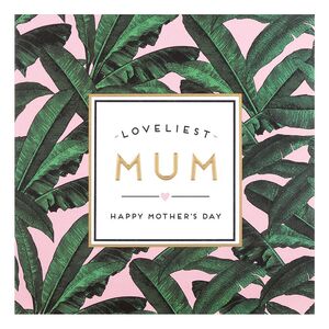 Alice Scott Lovely Mum Palm Tree Pattern Greeting Card (160 x 156mm)