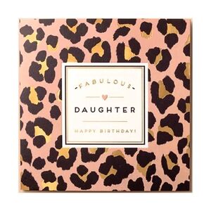 Alice Scott Fabulous Daughter Leopard Print Greeting Card (160 x 156mm)