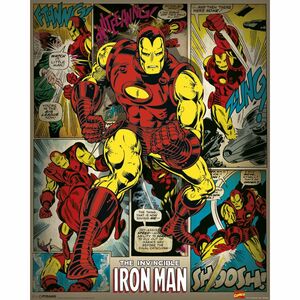 Pyramid Posters Marvel Iron Man Retro Mini Poster (40 X50 cm)