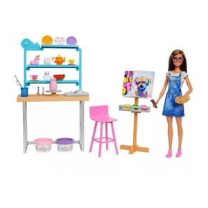 Barbie Self-Care Relax & Create Art Studio Playset HCM85