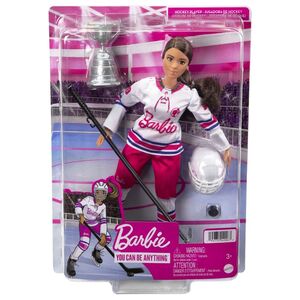 Barbie You Can Be Anything Winter Sports Hockey Player Doll HFG74