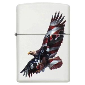 Zippo 29418 Eagle White Matte Windproof Pocket Lighter