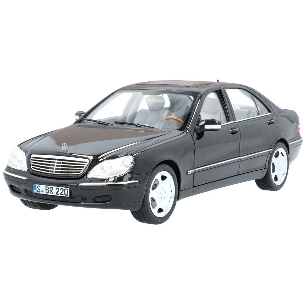 Norev Mercedes-Benz S600 Saloon V220 (2000-2005) 1.18 Die-Cast Model - Obsidian Black