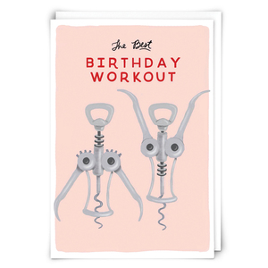 Redback Cards Bday Workout Greeeting Card (12 x 17cm)