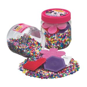 Hama Midi 4000 Beads & Pegboards in Pink Jar 2051