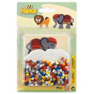 Hama Midi 450 Beads Elephant & Lion Small Blister Pack 4183