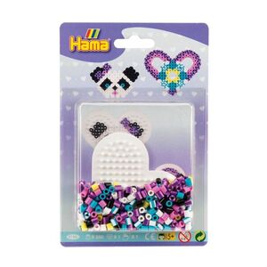 Hama Midi 450 Beads Panda & Heart Small Blister Pack 4186