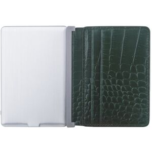 Ine Wallet & Charger Alligator Recycled Leather Green