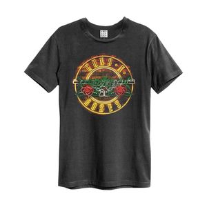 Amplified Guns N Roses Neon Sign Men's T-Shirt Charcoal