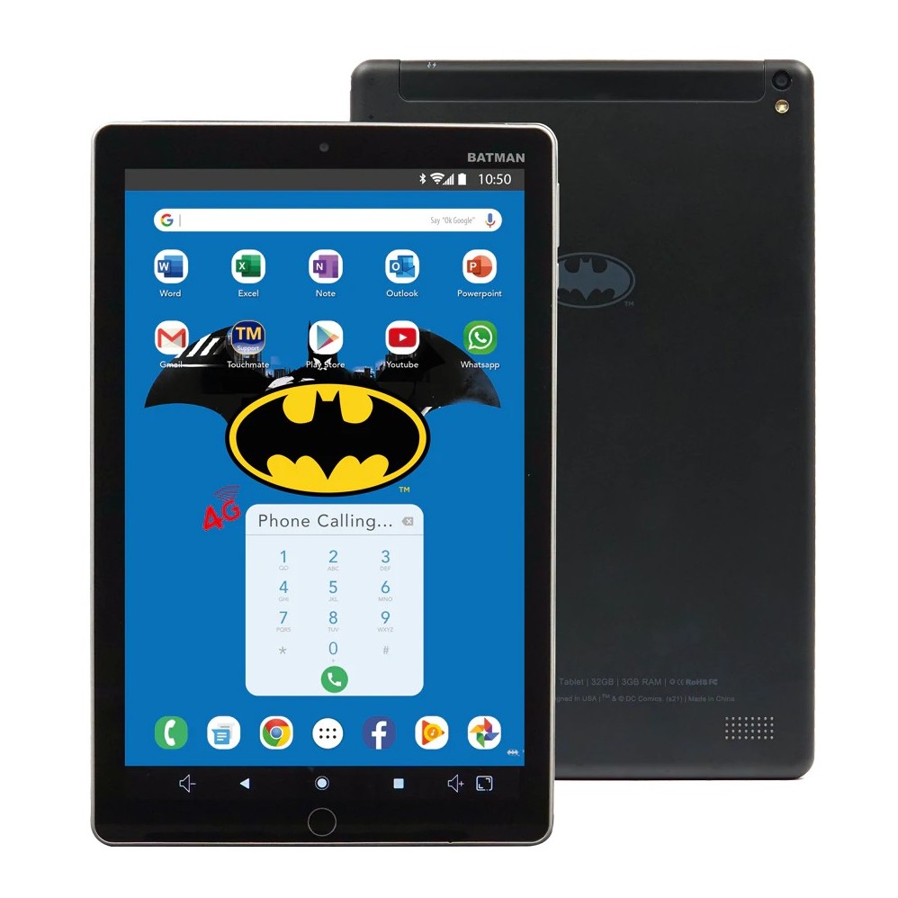 Tochmate Batman 32GB/3Gb 4G Kids Tablet With Cover - Black