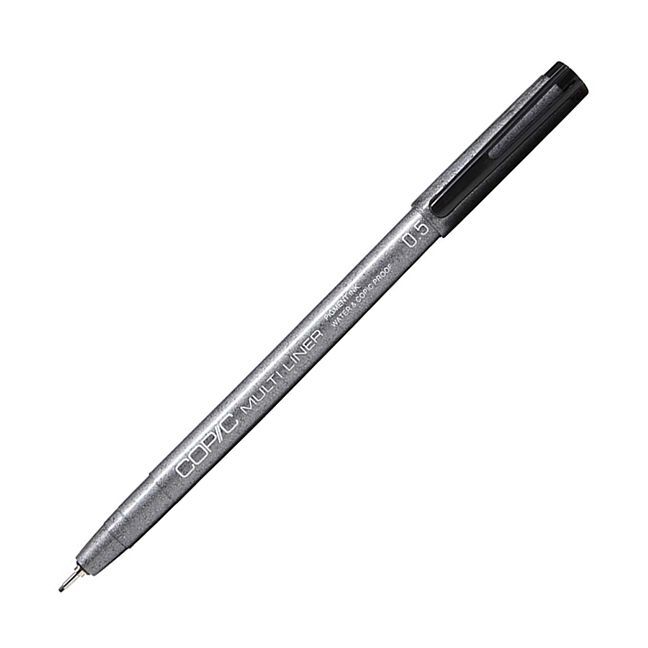 Copic Multiliner Classic Sketching Pen (Non-refillable) - 0.5mm Nib - Black