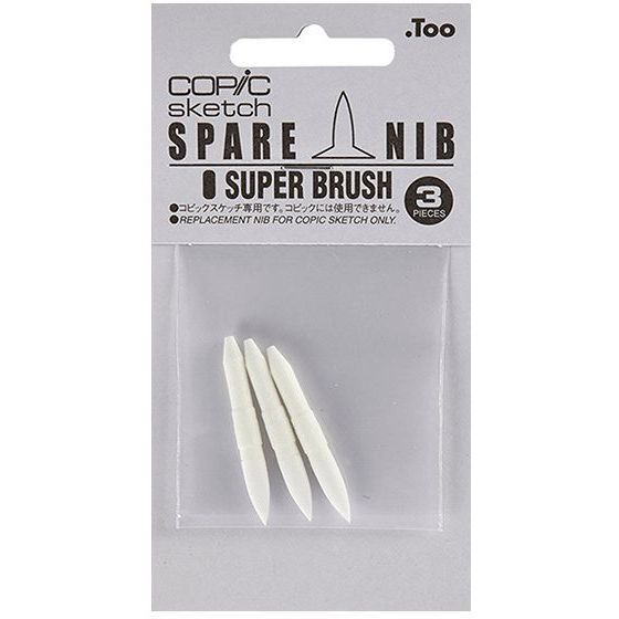 Copic Replacement Nibs (For Sketch & Ciao Markers) - Super Brush (Pack of 3)